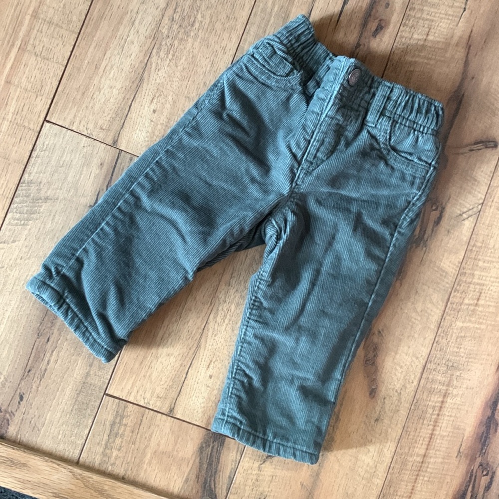 Kids Green Corduroy Pants
